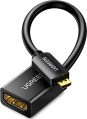 UGREEN Micro HDMI to HDMI Adapter, Male to Female Cable HDMI 2.0 4K@60Hz HDR 3D Dolby 18Gbps High Speed Compatible with Raspberry Pi 5/Pi 4/GoPro Hero 7 6/Sony A6000 Camera/Retroid Pocket 3+, 0.6FT