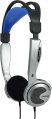 Koss KTXPro1 Titanium On-Ear Portable Headphones, Retro Style, Volume Control, Ultra Lightweigt Design, Silver Black and Blue