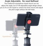 ULANZI ST-06 Camera Hot Shoe Phone Holder Flexible Phone Tripod Mount Adapter w Cold Shoe Mount for Microphone LED Light for DJI Ronin SC iPhone Samsung Canon Nikon DSLR Photography