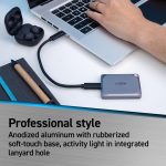 Crucial X9 Pro 1TB Portable SSD – Up to 1050MB/s Read and Write – Water and dust Resistant, PC and Mac, with Mylio Photos+ Offer – USB 3.2 External Solid State Drive – CT1000X9PROSSD902