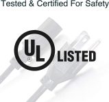 C2G 6FT Premium Replacement AC Power Cord – Durable Power Cable for TV, Computer, Monitor, Appliance & More (24240)