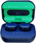 Skullcandy Grind In-Ear Wireless Earbuds, 40 Hr Battery, Skull-iQ, Alexa Enabled, Microphone, Works with iPhone Android and Bluetooth Devices – Dark Blue/Green
