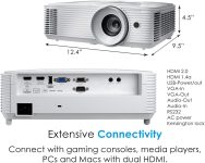 Optoma HD39HDR High Brightness HDR Home Theater Projector | 120Hz Refresh Rate | 4000 lumens | Fast 8.4ms Response time with 120Hz | Easy Setup with 1.3X Zoom | 4K Input | Quiet Operation 26dB