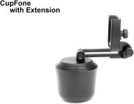 WeatherTech CupFone with Extension – Adjustable, Universal Cup Holder Phone Mount Accessory for Car – Compatible with iPhone & Other Smartphones – Open Access Design for Cell Phone Charging