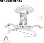 VIVO Universal Adjustable Ceiling Projector Mount for Regular and Mini Projectors with Extending Arms, White, MOUNT-VP01W