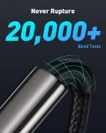 Baseus USB C Cable, 100W PD 5A QC 4.0 Fast Charging USB C to USB C Cable, Zinc Alloy Nylon Braided USB Type C Charger Cable for iPhone 15/Pro/Plus/Pro Max, MacBook, iPad Pro, Samsung S23/S22+ (10ft)