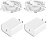 Phone 15 Charger Fast Charging, [MFi Certified] 2 Pack 20W PD USB C Wall Charger Block with 6ft USB-C to C Cable for Phone 15Pro/Plus/Pro Max, iPad Pro 12.9/11 inch, iPad Air 5th/Mini and More