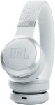 JBL Live 460NC – Wireless On-Ear Noise Cancelling Headphones with Long Battery Life and Voice Assistant Control – White, Medium