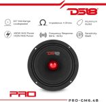 DS18 PRO-GM6.4B Midrange Loudspeaker 6.5″ Red Aluminum Bullet, 480W Max, 4 Ohms,1.5″ Kapton VC Premium Quality Audio Door Speakers for Car or Truck Stereo Sound System (1 Speaker)