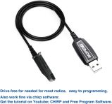 Original Baofeng USB Programming Cable PL2303 Chip Drive Free Win11 for BaoFeng Waterproof Two Way Radio UV-9R Plus (Including UV-9RPRO UV-9G GT-3WP UV-XR and Many More) USA Warranty Gmrs Radio