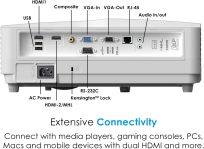 Optoma GT5600 Ultra Short Throw Gaming and Movie Projector, 3600 Lumens for Ambient Lighting, Easy Setup with Auto Keystone, 100-in Image From Only a Few Inches Away
