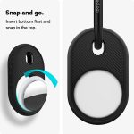 Caseology Vault Compatible with Apple AirTag Case for AirTag Keychain Holder (2021) – Matte Black