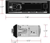 BOSS Audio Systems 611UAB Car Stereo System – Single Din, Bluetooth Audio and Calling Head Unit, Aux Input, USB, Mechless, No CD DVD Player, AM/FM Radio Receiver