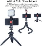 ULANZI ST-06 Camera Hot Shoe Phone Holder Flexible Phone Tripod Mount Adapter w Cold Shoe Mount for Microphone LED Light for DJI Ronin SC iPhone Samsung Canon Nikon DSLR Photography