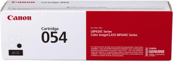 Canon Genuine Toner, Cartridge 054 Black (3024C001) 1 Pack Color imageCLASS MF641Cdw, MF642Cdw, MF644Cdw, LBP622Cdw Laser Printers