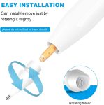 WONLEED 6 Pack Premium Tips for Apple Pencil 2nd 1st Generation, Replacement Paper Feel Apple Pencil 2nd Generation Tips for Apple Pen ipencil, Fine Point Metal Tip for ipad Pencil, 3 PCS+3 PCS, White
