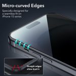 ESR 3 Pack for iPhone 15 Privacy Screen Protector, Anti-spy Tempered-Glass Privacy Screen Protector, Micro-curved Edges, Case Friendly