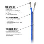 Skar Audio 12 Gauge (AWG) Elite Oxygen-Free Copper Audio Speaker Wire – 30 Feet (Blue/White)