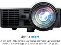 Optoma Portable LED Projector | 1000 lumens with Auto Focus | ML1050ST+