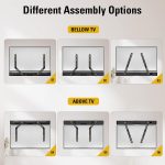 Mounting Dream Soundbar Mount Bracket for Mounting Above or Under TV Fits Most of Sound Bars Up to 15 Lbs, with Detachable Long Extension Plates MD5420