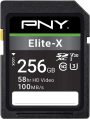 PNY 256GB Elite-X Class 10 U3 V30 SDXC Flash Memory Card – 100MB/s, Class 10, U3, V30, 4K UHD, Full HD, UHS-I, Full Size SD