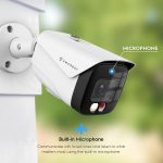 Amcrest Amcrest UltraHD 4K (8MP) IP PoE AI Camera, FOV 129°, 49ft Color Nightvision, Security Outdoor Bullet Camera, Human & Vehicle Detection, Active Deterrent, 4K @15fps, IP8M-2796EW-AI (White)