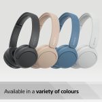 Sony WH-CH520L Wireless Bluetooth Headphones – Up to 50 Hours Battery Life with Quick Charge Function, On-Ear Model – Matte Blue