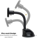 Scosche MAGWDM MagicMount Flex Neck Suction Cup Car Phone Mount for Dashboard/Windshield, 360° Adjustable Magnetic Head, Universal Cell Phone Holder Compatible with iPhone, Samsung & All Devices