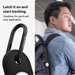 Caseology Vault Compatible with Apple AirTag Case for AirTag Keychain Holder (2021) – Matte Black