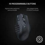 Razer Naga V2 HyperSpeed Wireless MMO Gaming Mouse 19 Programmable Buttons – HyperScroll Technology – Focus Pro 30K Optical Sensor – Mechanical Mouse Switches Gen-2 – Up to 400 Hr Battery Life