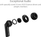 ASUS ROG Cetra True Wireless Gaming Earbuds, Low-Latency Bluetooth Earbuds, Active Noise Cancelation, 27-Hour Battery Life, IPX4 Water Resistance, Headphone with Wireless Charging,Black