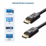 Cable Matters [VESA Certified] 6 ft 32.4Gbps DisplayPort Cable 1.4, Support 8K 60Hz, 4K 144Hz (DisplayPort 1.4 Cable) with FreeSync, G-SYNC and HDR for Gaming Monitor, PC, RTX 3080/3090, RX 6800/6900