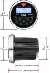 BOSS Audio Systems MGR350B Marine Gauge Stereo System – Digital Media MP3 Player, Bluetooth Audio Head Unit, No CD Player, USB, AM/FM Radio Receiver, Weatherproof