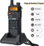 BaoFeng UV-5R Radio 8W Ham Radio Handheld Long Range Two-Way Radio Rechargeable Walkie Talkies for Adults with 3800mAh Battery and USB Charger Cable