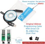 Original Baofeng USB Programming Cable PL2303 Chip Drive Free Win11 for BaoFeng Waterproof Two Way Radio UV-9R Plus (Including UV-9RPRO UV-9G GT-3WP UV-XR and Many More) USA Warranty Gmrs Radio