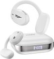 TOZO OpenEgo True Wireless Open Ear Headphone,5.3 Bluetooth Sport Earbuds with Earhooks for Long Time Playback with Digital Display, Dual Mic Clear Call Sweat-Proof for Running Workout White