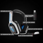 ASTRO Gaming A20 Wireless Headset Gen 2 for PlayStation 5 and 4, PC & Mac – White/Blue
