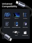 UGREEN USB C to USB C 3.2 Gen 2 Cable,10Gbps Data Transfer 4K Video Output Monitor Cable, 240W PD Fast Charging for iPhone 15, Samsung Galaxy S24/S23, MacBook Pro, iPad Pro, Dell XPS, 3.3FT