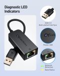 Cable Matters Plug & Play USB to Ethernet Adapter with PXE, MAC Address Clone Support (Ethernet to USB 2.0 Adapter, Ethernet Adapter for Laptop) Supporting 10/100 Mbps Ethernet Network Black