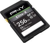 PNY 256GB Elite-X Class 10 U3 V30 SDXC Flash Memory Card – 100MB/s, Class 10, U3, V30, 4K UHD, Full HD, UHS-I, Full Size SD