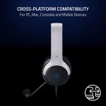 Razer Kaira X Wired Gaming Headset for Playstation 5 / PS5, PS4, PC, Mac, Mobile 50mm Drivers – HyperClear Cardioid Mic – Memory Foam Cushions – On-Headset Controls – White & Black