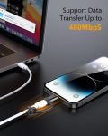 USB C to Lightning Adapter-2 Pack, 27W PD Fast Charging for iPhone 14/13/12/11,for iPad Pro/Air/Mini,for AirPods,Support Data Sync,Not for Headphone/Audio/OTG,with Anti-Lost Loop, Black