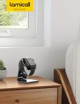 Lamicall Stand for Apple Watch, Charging Stand – Desk Watch Stand Holder Charging Dock Station compatible with Apple Watch Series SE Ultra/Series 8/7/6/5/4/3/2/1, 49mm/45mm/44mm/42mm/41mm/ 38mm, Black