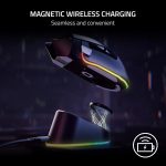 Razer Mouse Dock Pro with Wireless Charging Puck Magnetic Wireless Charging – Integrated HyperPolling 8K Hz Transceiver – Anti-Slip Base – Chroma RGB Lighting – Classic Black