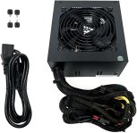 Apevia SPIRIT600W Spirit 600W ATX Power Supply with Auto-Thermally Controlled 120mm Fan, 115/230V Switch, All Protections