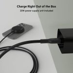 Belkin 7.5W Magnetic Portable Wireless Charger Pad – 6.6ft Cable – MagSafe Compatible – Power Supply Included – Black
