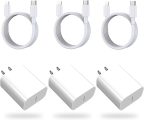 3 Pcs Phone Charger Fast Charger for Phone, 20W PD Power Adapter Wall Charger with USB C Cable Compatible with Phone 14/14 Pro/14 Pro Max/14 Plus/13/12/11 and More