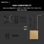 DeepCool AK620 Zero Dark CPU Air Cooler Mighty 260w TDP All-Black 6 Copper Heat Pipes Dual-Tower CPU Cooler with FK120 Fans Each 120mm PWM 1850RPM 68.99CFM for Intel LGA 1700/1200/1151 AMD AM5/AM4