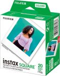 Fujifilm 2 Pack instax Square Instant Color Film, Twin Pack – 20 Exposures (40 Total), White Frame