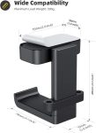 Lamicall Headphone Holder, Sticky Headset Stand – Under Desk Headphone Hanger, Rotable Adhesive Headset Hook Holder, Headset Mount with Cable Organizer, for All Headset Like HyperX, Sennheiser, Black